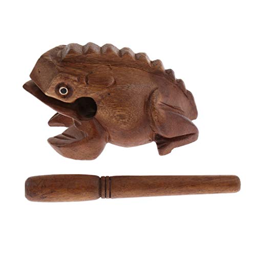 1 x houten kikker instrument voor jongens voor beginners, productie, muziekinstrumenten, zoals beschreven. - Image 6