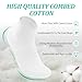 Cotton Ankle Quarter Crew Thin Socks for Men Women Unisex Casual Breathable Solid Colors Gift Box 6 Pairs (Ankle-L, White(6 Pairs))