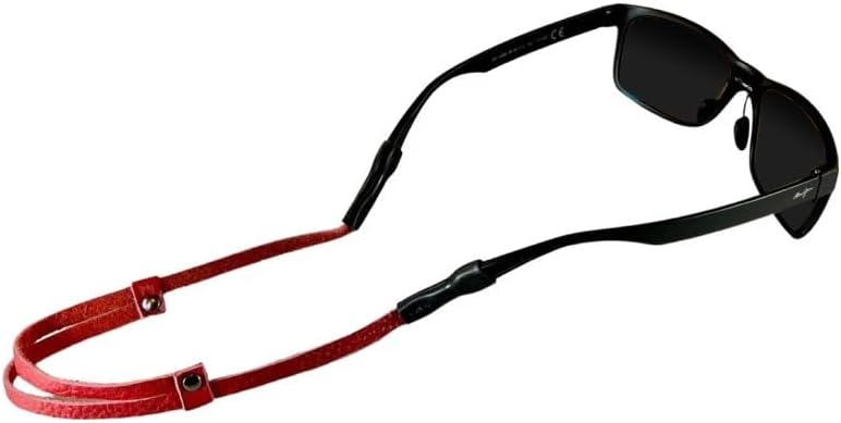 TETHER STRAPS Cinch Leather Sunglass Strap | Suede-Backed Full-Grain Leather | Fits Most Frames