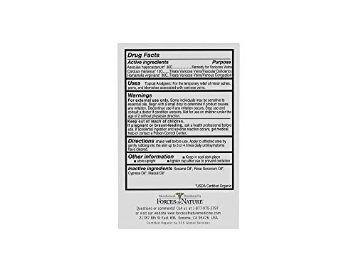 Forces Of Nature -Natural, Organic Varicose Vein Treatment (11Ml) Non Gmo, No Harmful Chemicals –Helps Shrink, Heal And Reduce Appearance Of Varicose Veins & Spider Veins #TOP3