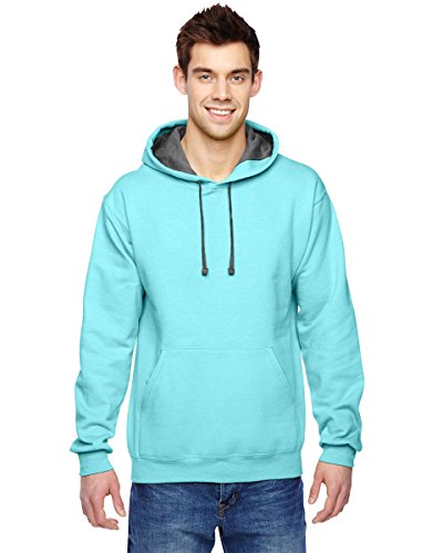 Fruit Of The Loom Men's Hooded Sweatshirt,Scuba Blue,X-Large #TOP19