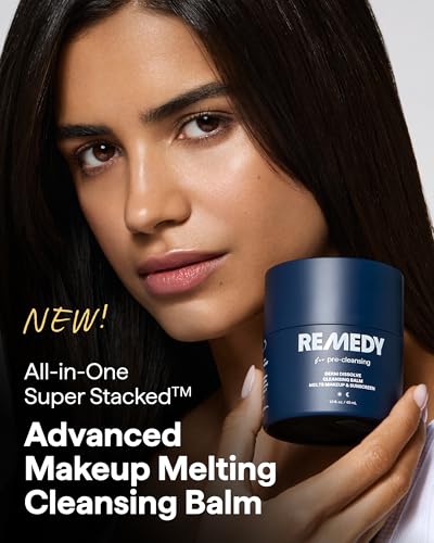 Remedy Science Remedy for Pre-Cleansing | Derm Dissolve Cleansing Balm | Melts Makeup and Sunscreen | Ceramides Safflower Lipids Centella | Fragrance Free| By Dermatologist Dr. Shah | 1.5 Fl Oz