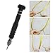 Stainless Steel Badminton Racket Awl Straight Stringing Tool Badminton Racquet Eyelets Grommets Remover Stringers Tools (Black)