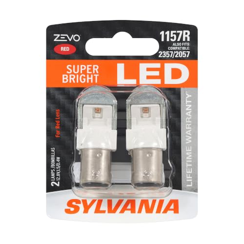 SYLVANIA - 1157 ZEVO LED Red Bulb - Bright LED Bulb, Ideal f