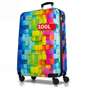NOWI Hartschalenkoffer XL Groß - 100L Volumen - 158cm Gurtmaß - 8 Rollen 360° drehbar - Leichter Koffer mit Zahlenschloss & Teleskopgestänge - Reisekoffer mit Rollen, Trolley (XL)