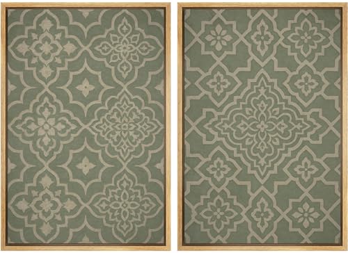 IDEA4WALL Moroccan tile framed canvas set
