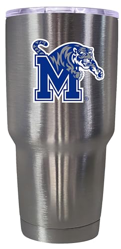 R and R Imports Memphis Tigers 24 oz Insulated Stainless Steel Tumbler Stainless Officially Licensed Collegiate Product