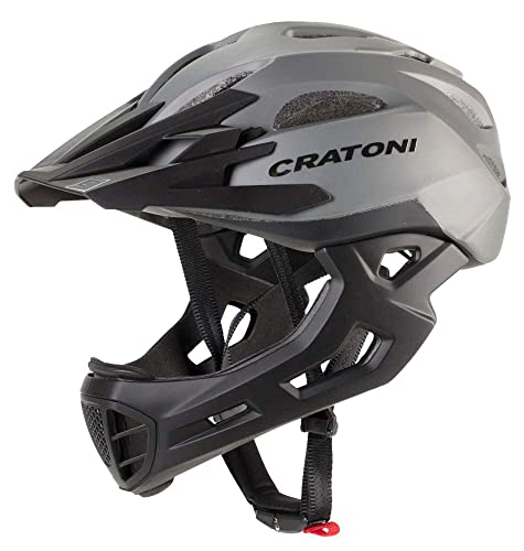 Casque Vélo Cratoni Maniac - Taille S/M 52-56cm - Mentonnière Amovible - 17 Aérations - Mixte