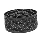 FytStycale Camping Rope for Tarp Reflective Paracord Multifunctional Reflective Design Wind Rope Tent Guide Rope for Backpacking Tarp, Black
