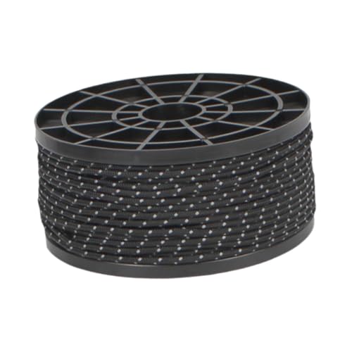 FytStycale Camping Rope for Tarp Reflective Paracord Multifunctional Reflective Design Wind Rope Tent Guide Rope for Backpacking Tarp, Black