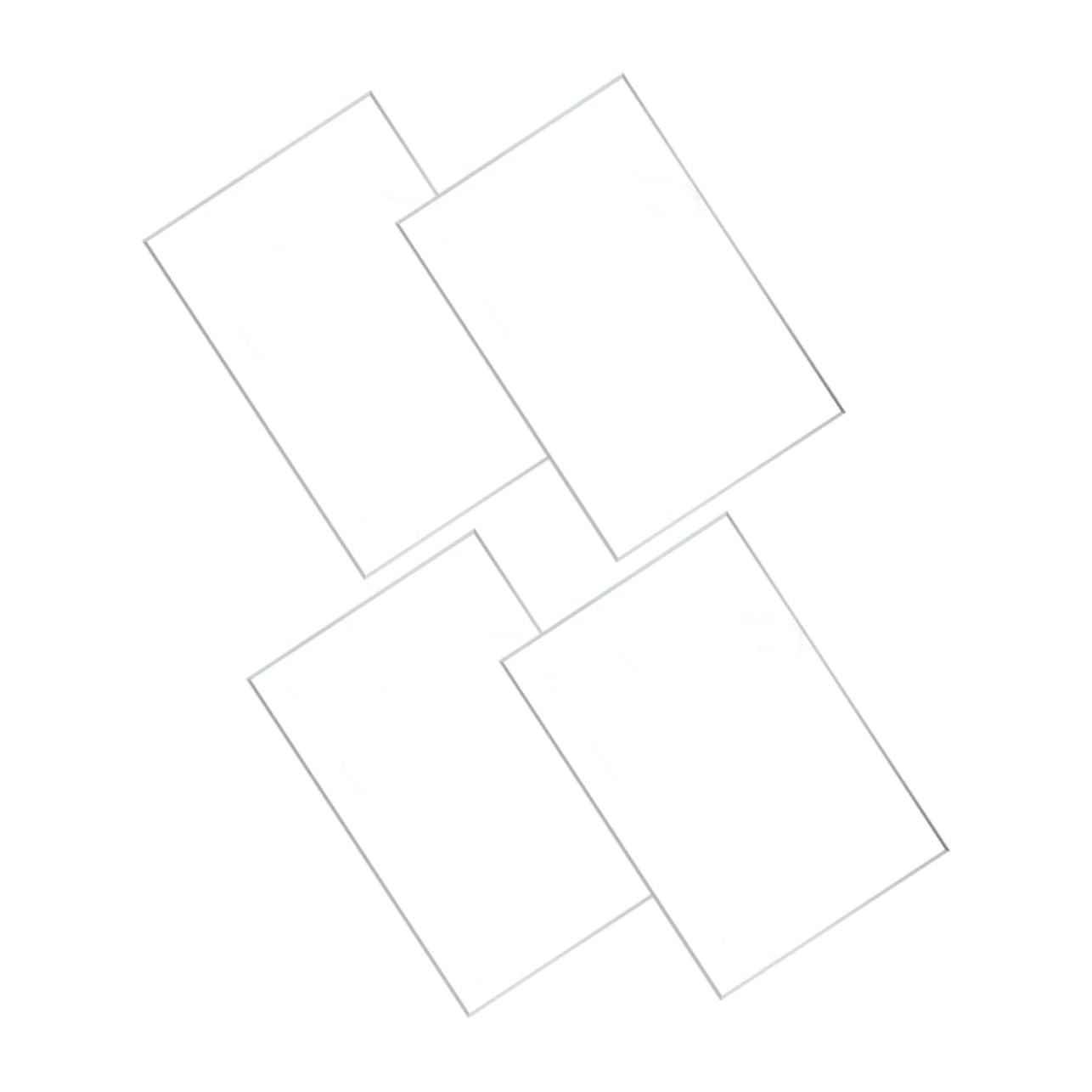 4pcs DIY Acrylic Sheets Picture Frame Acrylic Frame Decor Craft Projects