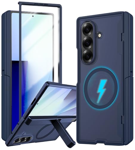 YQODSZ Samsung Galaxy Z Fold 7p X^ht}OlbgP[X [MagsafeΉ] ~^[O[h̃hbvop[ rgC XN[veN^[ qWی LbNX^h K[Jo[ Z Fold 7p u