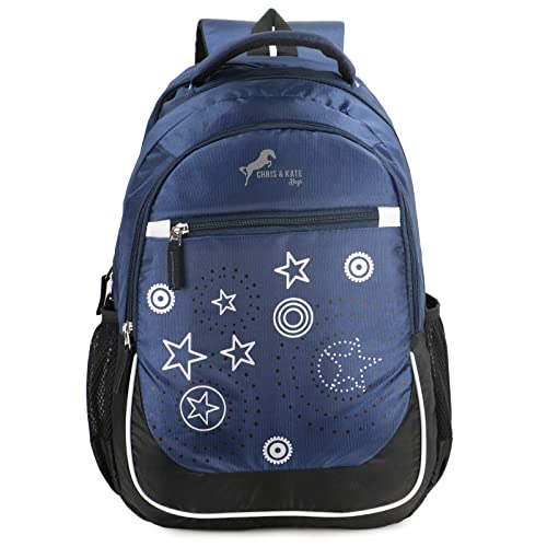 Image of Chris & Kate 38 Ltrs 47 cm Water reistanceBlue Backpack for School College Office casual bag With Laptop Compartment for boys and girls
