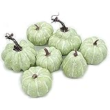 Realista: estas calabazas artificiales 100% copiadas de las formas, colores y otros detalles de las reales. Apenas puedes saber si son falsos o reales desde una larga distancia. Vívido y real, lleno de ambiente otoñal.