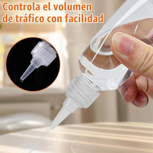 Miniatura 3 de Kleemeiero 12 Pcs Botellas Exprimibles Para Salsas 60ml Botella De Condimento Sin Bpa Con Boquilla Botella Exprimible De Plastico Para Aceite, Salsas Y Condimentos Incluye Embudos Y Etiquetas