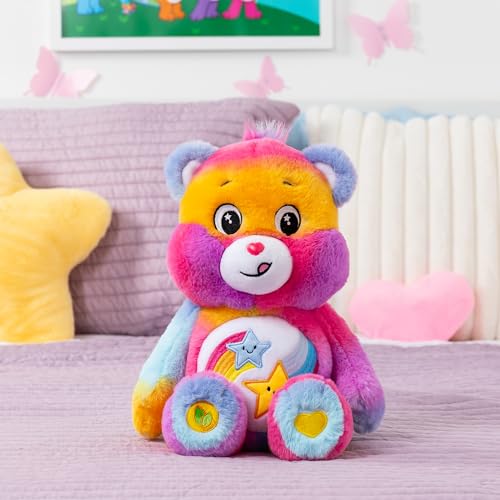 image for Care Bears Medium Plush Dare to Tie Dye Plushie for Ages 4+ – Stuffe