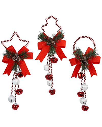 Kurt Adler 14" Metal Christmas Bell Door Hanging Ornament (Set Of 3) #TOP24