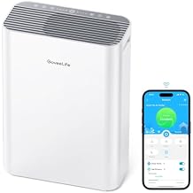 GoveeLife Smart Air Purifiers for Home Large Room, Air Purifiers for Pets with PM2.5 Sensor, Washable Pre-Filter for Pet Hair Lint, 24dB Large Air Purifier with App Control, Pet Lock