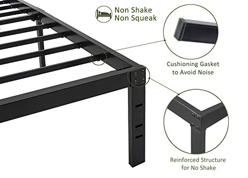 45Minst 18 Inch Maximum Storage Bed Frame/Reinforced Platform /3500Lbs Heavy Duty/Easy Assembly/Mattress Foundation/Steel Slat/Noise Free, Twin Xl #TOP4