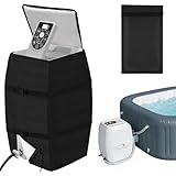 AOOWU Pumpenabdeckung Whirl-Pool, Wasserdicht Heizungspumpenabdeckung, Isoliert Robust Pumpenabdeckungen für Warmwasserbereiter, Abdeckung für Whirl-Pool Pumpe für Viele Marken für Wanne