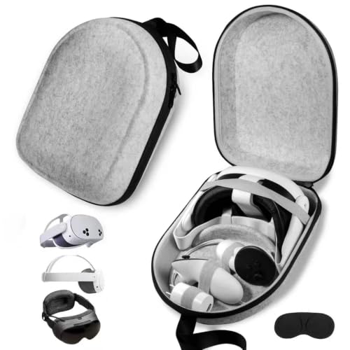 BnLnHOGVR Carrying Case Compatible with Oculus Meta Quest 3S/Quest 3/Quest 2/Steam Frame VR Headsets Original Head Strap and Controller Accessories, Hard Shell Bag for Travel and Storage by BnLnHOGVR - Used condition - US$11.38