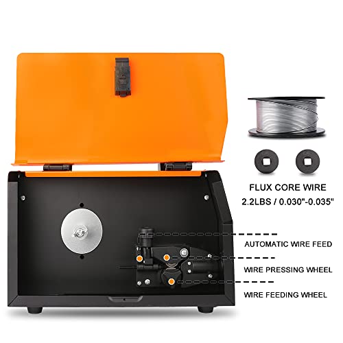 Etosha 140Amp Mig Welder, Flux Core Welder Ac 110V Gasless Welding Machine With Igbt Inverter, Automatic Wire Feed Welders Portable Metal Welder No Gas 110 Voltage 140A Compact Welder With Welding Gun #TOP1