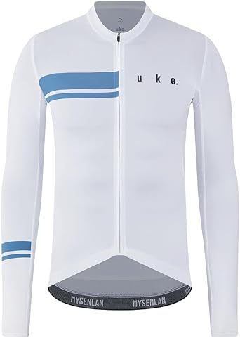 UKE Mens Cycling Jersey Spring Summer Road Cycling Short Sleevee Cycling Top High Elasticity Breathability Comfort-02White