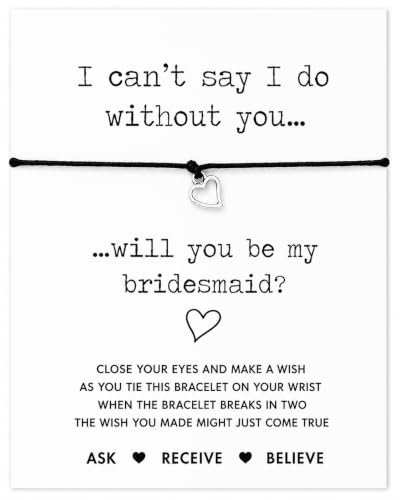 Image of Will you be my bridesmaid wish string bracelet | Bridesmaid proposal | Wedding favours