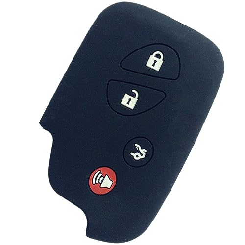 4 Buttons Key Fob Cover: Car Remote Control Protector Fit for Lexus 2005 to 2012 GS430 IS350 LS460 GS450h GS350 ES350 LS600h IS350 IS250 LX570 RX450 HS250h HYQ14AAB 89904-50380 89904-30270 (1)