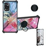 Case Compatible for Mobicel Vx20 Phone Case Cover [with Tempered Glass Screen Protector][Hard PC + Soft Silicone][Ring Support] [Colorful Reflect Light] IMDH-WSS