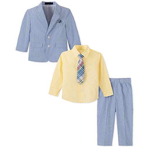 Image of Nautica Boys' Suit Set with Jacket, Pant, Shirt and Tie