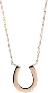 Amazon | [四葉のクローバー] 馬蹄 モチーフ 10金 ネックレス 10k