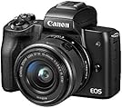 Canon EOS M50 Mirrorless Camera Kit w/EF-M15-45mm and 4K Video (Black) (Renewed)