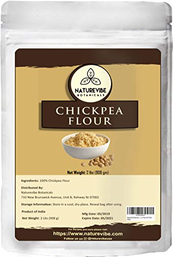 Naturevibe Botanicals Chickpea Flour 2Lb | Gluten Free & Non GMO | Rich in Fiber and Protein [Packaging may Vary]