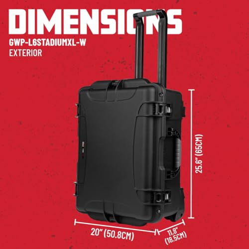 Gator Cases Titan Series Waterproof Case for Line 6 Helix Stadium XL Floor with Telescoping Handle and Wheels, (GWP-L6STADIUMXL-W) by Gator - Image 6