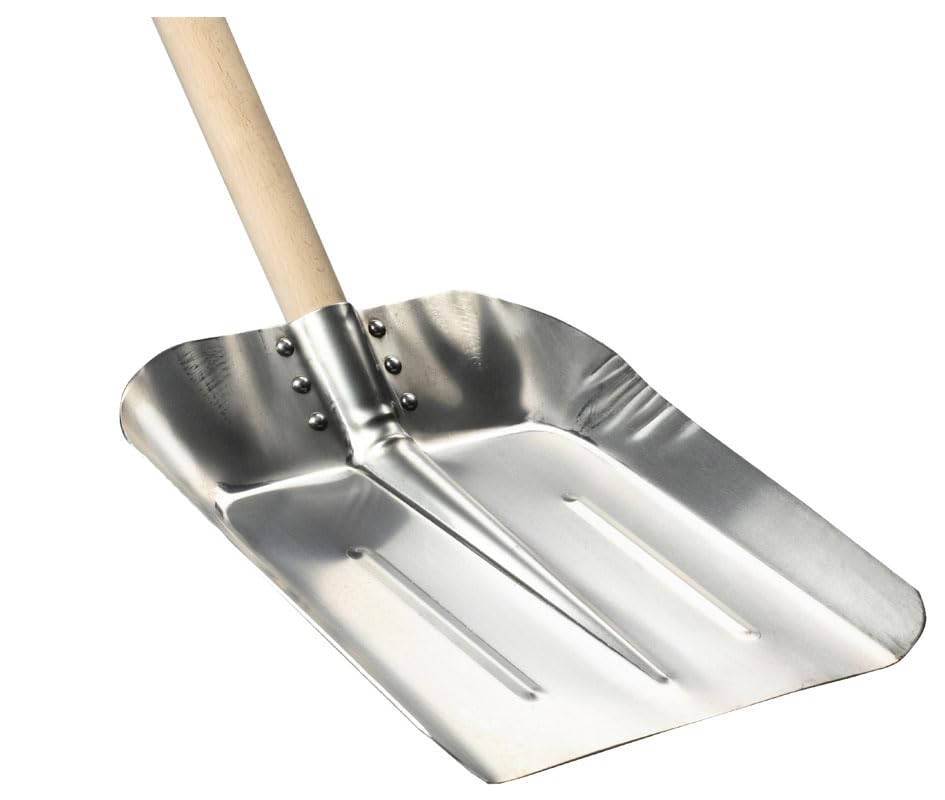 Pelle à Neige ou à Grain en alu 33 cm de Large avec Manche Bois