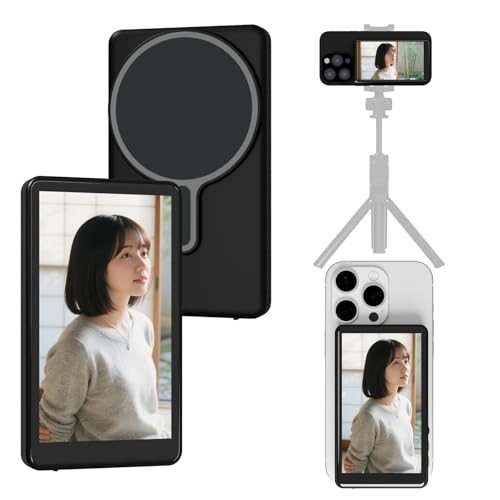 自撮りモニター ミラーリング 4K/1080Pじどりモニタ 動画撮影に最適 im Amazon | 自撮りモニター用 4K/1080P モニター | ABS + シリコン複合