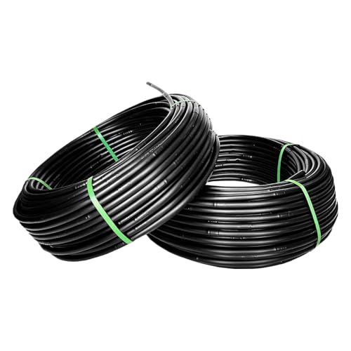 Tropfschlauch 16mm mit integrierten Tropfern – 100m | Tropfbewässerungsrohr für Garten, Beete & Gewächshäuser | Effiziente Bewässerung – UV-beständig. Flexibler Tropfrohr für DIY Bewässerungssystem
