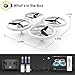 HALIVITA Drones for Kids, RC Drone with Cool Led Lights Mini Remote Control Beginner Drone Indoor Outdoor RC Quadcopter with 3D Flip and 2 Rechargeable Battery Flying Toys Gift for Boys Girls, White