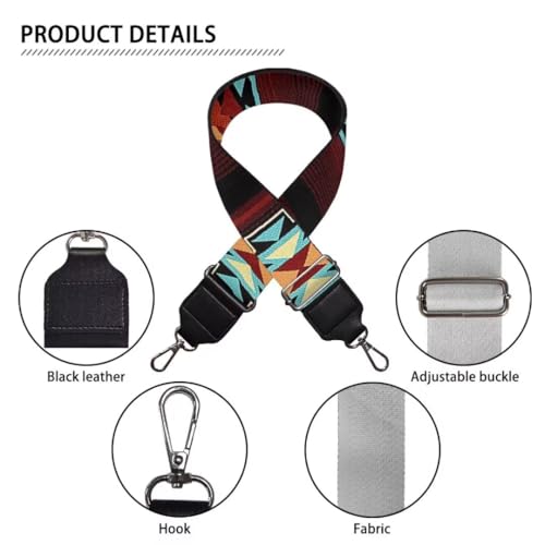 Image of Jeiento Replacement Shoulder Strap,2 Piece Set Guitar Style Handbag Crossbody Strap Adjustable Guitar Straps for Women Girls