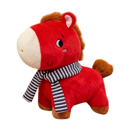 Generisch Juguete de caballo relleno – Figura de fiesta de luna escarlata 2026, acogedor peluche de peluche para vacaciones de primavera, decoración de sofá encantadora | Festivo para los Works