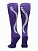 Stitch Over the Calf Socks (Purple/White, Small)