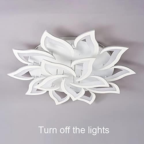 Plafonnier LED moderne fleur de lys luminaire intensité variable