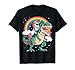 Unicorn Riding T rex Shirt Dinosaur Boys Girls Kids Gift Men