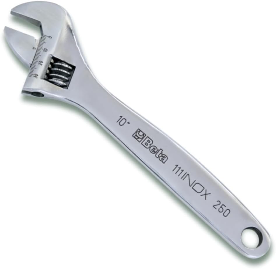 Beta 111INOX/150 Stainless Steel Adjustable Wrench with Scale, 18-45mm