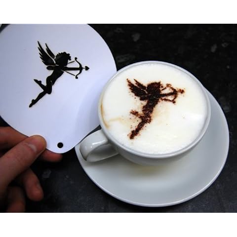 Cupid (Thinner) Valentines Coffee Stencil Cover