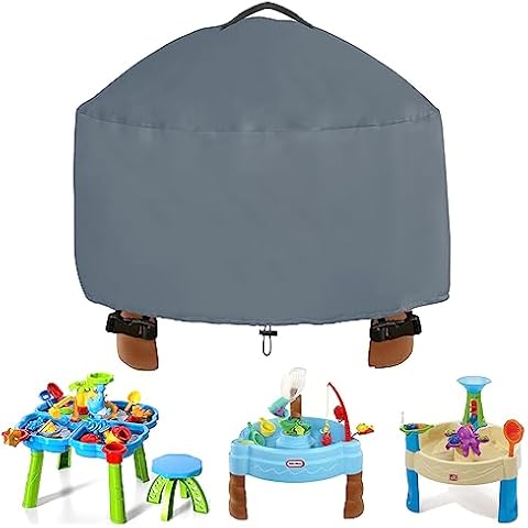 ANANMEI Kids Sand Water Table Cover (34 "DX18" H) ，Outdoor waterproof and UV resistant Sand water table covers are suitable for various styles and models， (Cover only) Grey Cover