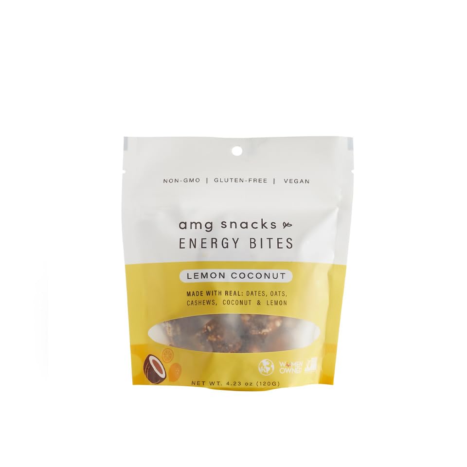AMG Snacks Barritas Energéticas Limón Coco 4.3 oz Pack 3 miniatura 1