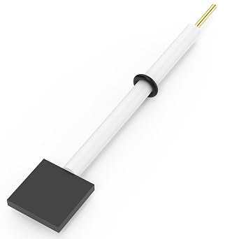 Labasics Graphite Sheet Electrode, 99.99% Purity Graphite Working Electrode with PTFE Body for Electrolytic Cell, 20x20x3 mm