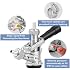 GANCOWISE Dual Tap Kegerator Door Mount Conversion Kit with Dual Gauge CGA-320 Regulator & D-System Keg Coupler for Bars, Pubs, and Restaurants (CO2 Tank Not Included)